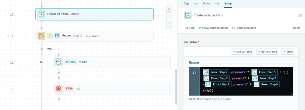 Function Call Recipe where Child Function Call result in IF-ELSE condition.