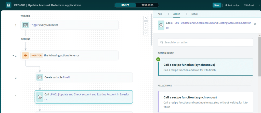 Synchronous function calls in Workato